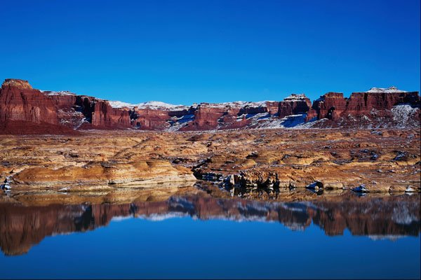558034 Reflection, Lake Powell, Utah A4 Photo Print