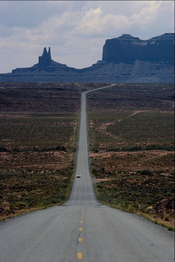 558062 Highway 1633 Through Monument Valley Tribal Park, Arizona A4 Photo Print