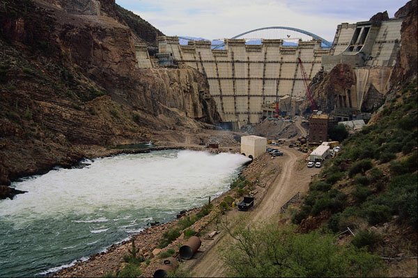 558064 Roosevelt Dam, Salt River Impoundment, Arizona A4 Photo Print