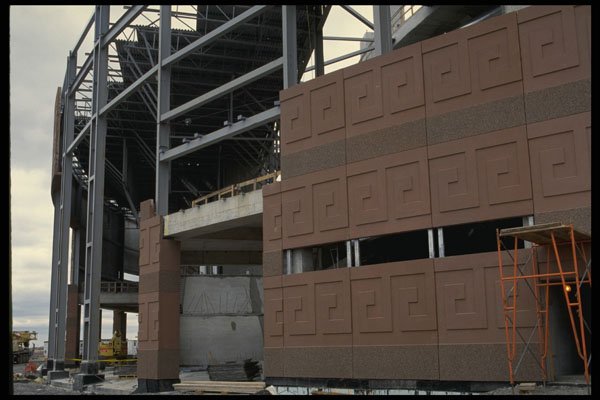 560024 Exterior Of Building Taking Shape A4 Photo Print
