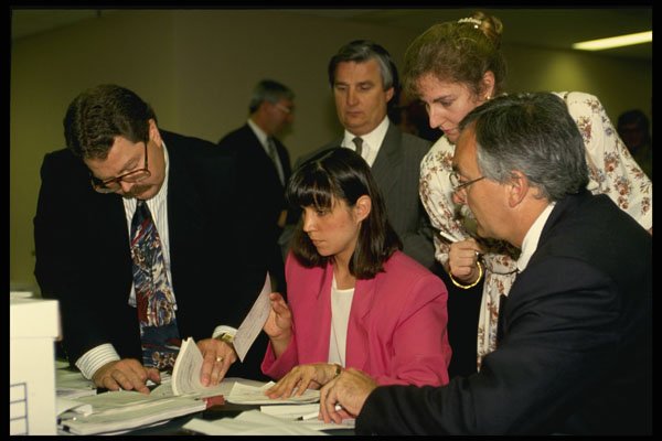 560044 Bankers And Lawyers Review Closing Documents A4 Photo Print