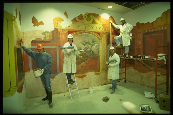 560071 Pompeii Room Artists Hard At Work A4 Photo Print