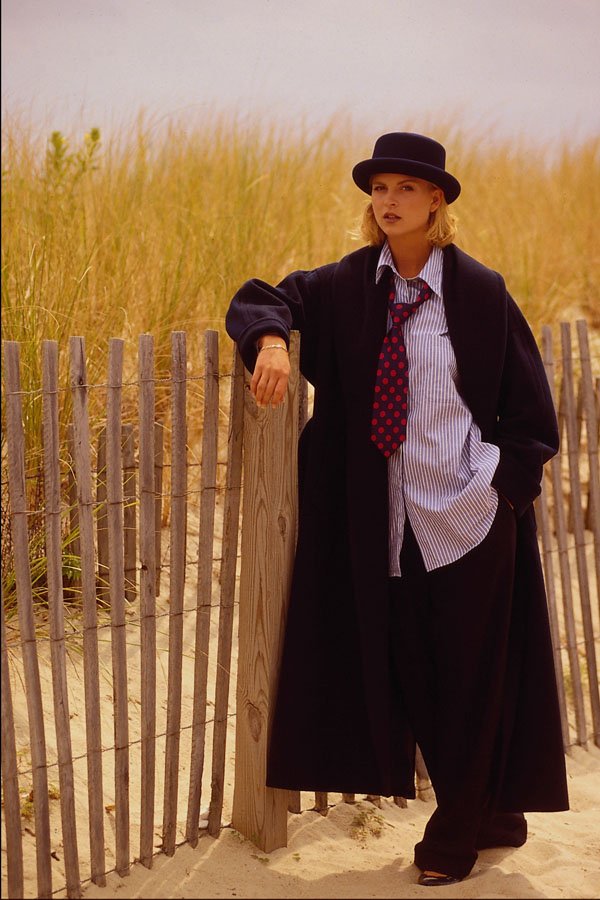 561006 Carrie, Sophisticated, Standing By A Fence And Sand Dunes A4 Photo Print