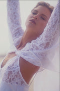 561046 Carrie In A Sheer White Nightdress Set A4 Photo Print