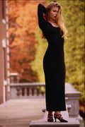 561059 Woman Wearing Black Gown A4 Photo Print