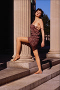 561079 Brandy On Stone Steps A4 Photo Print
