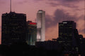 562001 Miami Skyline At Night A4 Photo Print