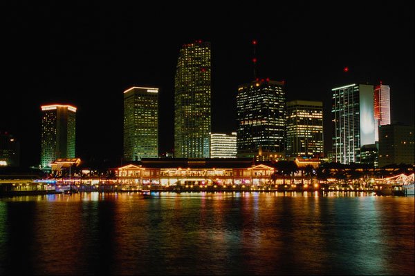 562027 Waterfront Skyline A4 Photo Print