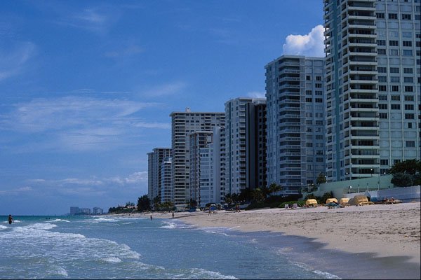 562035 Condos Along The Beach A4 Photo Print