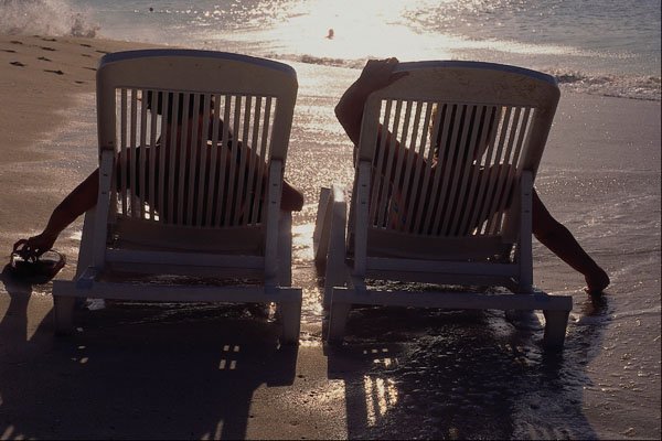 562060 Relaxing On The Beach A4 Photo Print