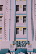 562065 Delicate Sculptured Pastel Design, Miami Beach Hotel A4 Photo Print