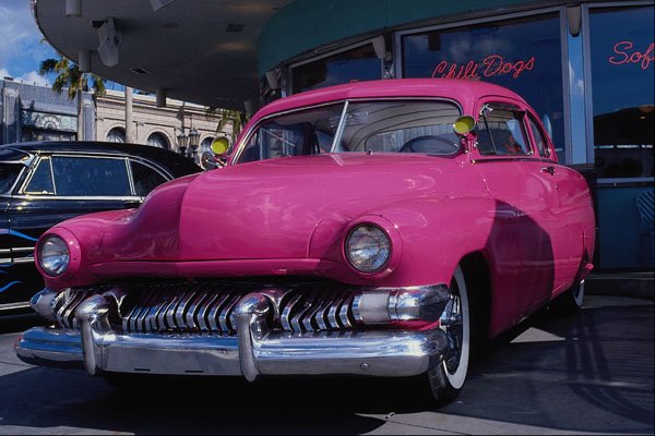 562098 Fast Food Diners And Hot Cars A4 Photo Print