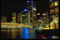 567005 Ferry Enters Circular Quay At Night, Sydney, Australia A4 Photo Print