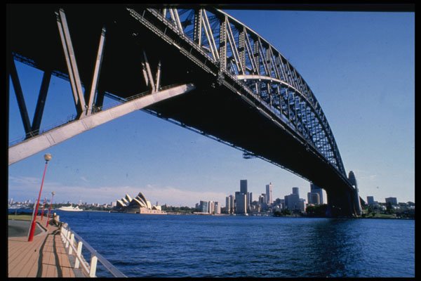 567040 Sydney Harbor Bridge And Skyline, Australia A4 Photo Print