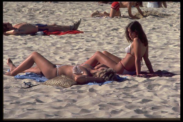 567061 Sunbathers On Gold Coast, Australia A4 Photo Print