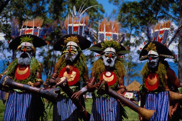 567075 Dancing Wigmen, Hagen Show, New Guinea A4 Photo Print