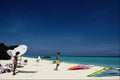 567078 White Beach And Windsurfing A4 Photo Print
