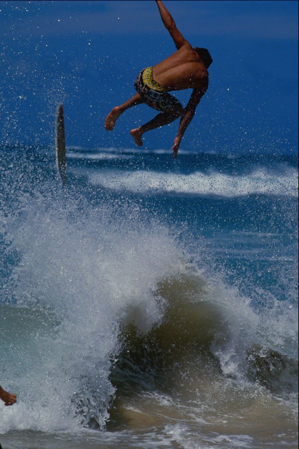 568046 High Jump Off The Skim Board, Baldwin Park, Maui A4 Photo Print
