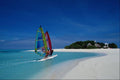 568098 Tandem Windsurfing At Reethi Rah, Maldives Islands A4 Photo Print