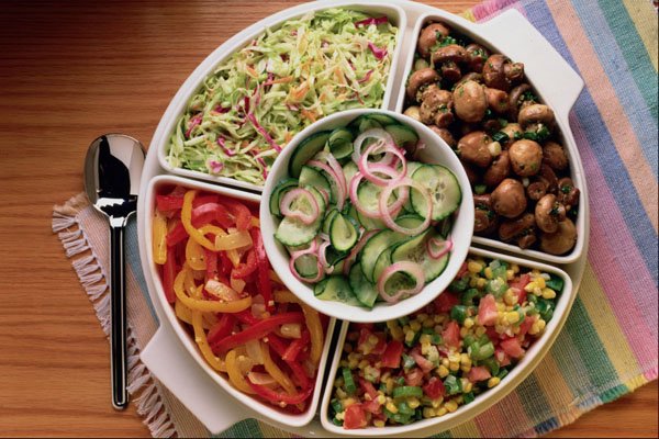 569000 Coleslaw, Mushrooms And Cucumbers A4 Photo Print