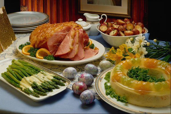 569023 Ham, Asparagus And Salad Mold A4 Photo Print