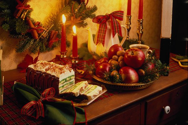 569037 Apples, Nuts, Torte Cake Buffet A4 Photo Print