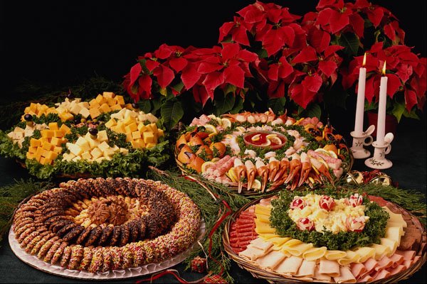 569058 Holiday Party Trays A4 Photo Print