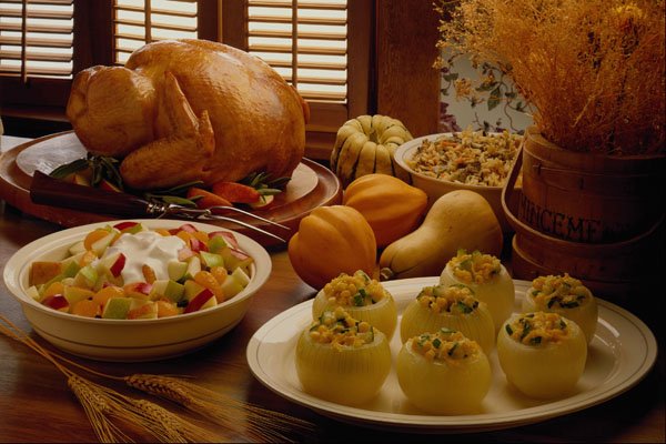 569066 Fruit Salad, Roast Turkey A4 Photo Print