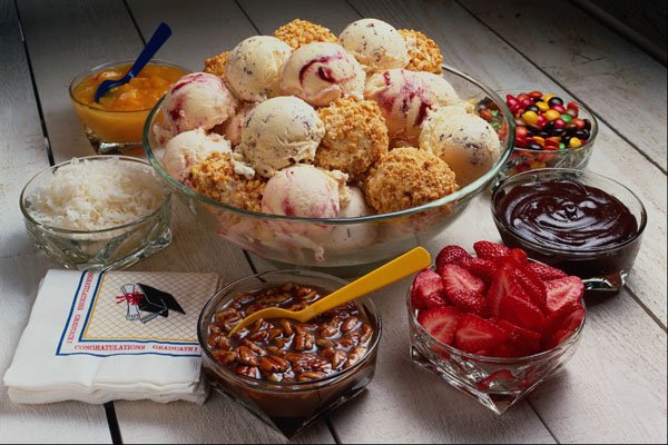 569071 Ice Cream And Toppings A4 Photo Print