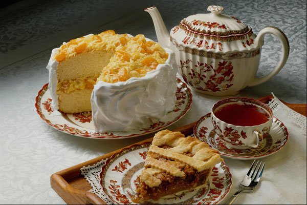 569074 Layer Cake, Pie And Tea A4 Photo Print
