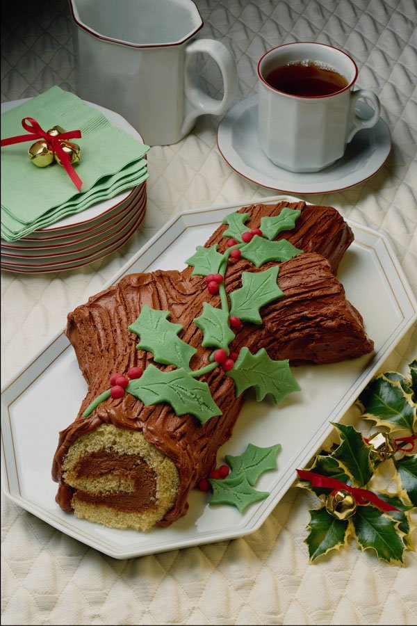 569080 French Buche De Noel Log A4 Photo Print
