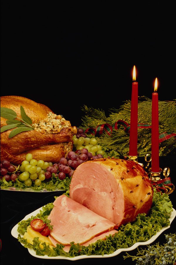 569094 Holiday Ham And Turkey A4 Photo Print