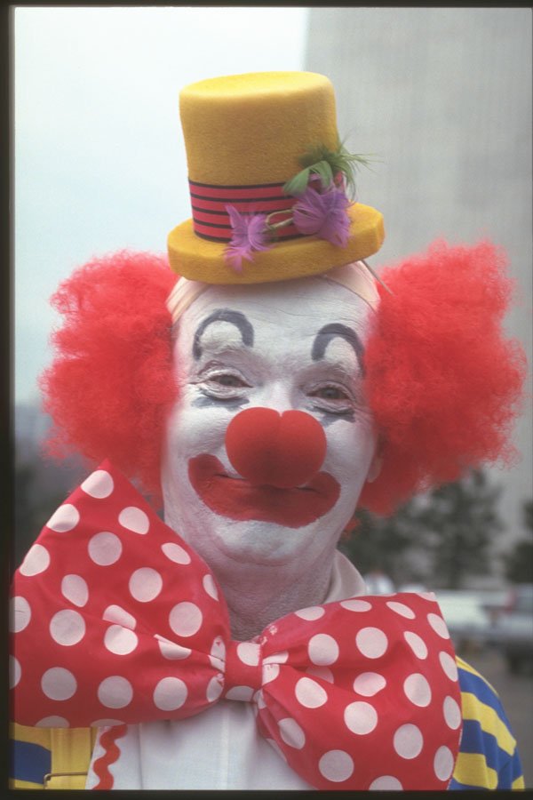570002 Clown With Spotted Tie A4 Photo Print