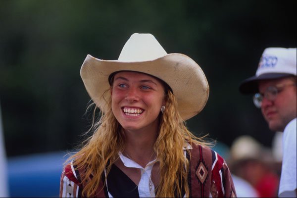 570074 Cowgirl Smile A4 Photo Print