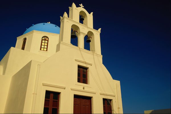 571004 Church, Oia, Santorini, Greece A4 Photo Print