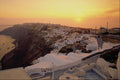 571010 Sunset, Oia, Santorini, Greece A4 Photo Print