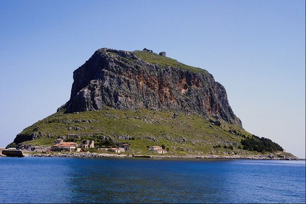 571022 Monemvasia, The Peninsula And Citadel, Greece A4 Photo Print