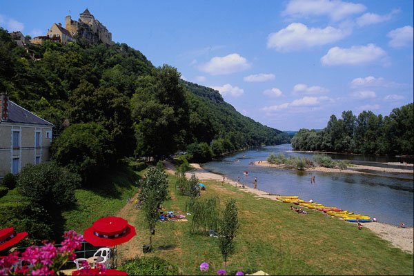 571023 River Dordogne With Cafe, France A4 Photo Print