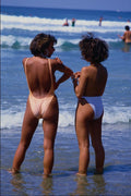 571035 Girls On The Beach, Biarritz, France A4 Photo Print