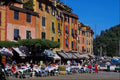 571050 Cafe Scene, Portofino, Italy A4 Photo Print