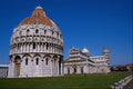 571051 Il Battistero With Duomo In Background, Pisa, Italy A4 Photo Print