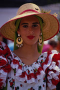 571077 Andalusian Girl In Traditional Costume, Spain A4 Photo Print
