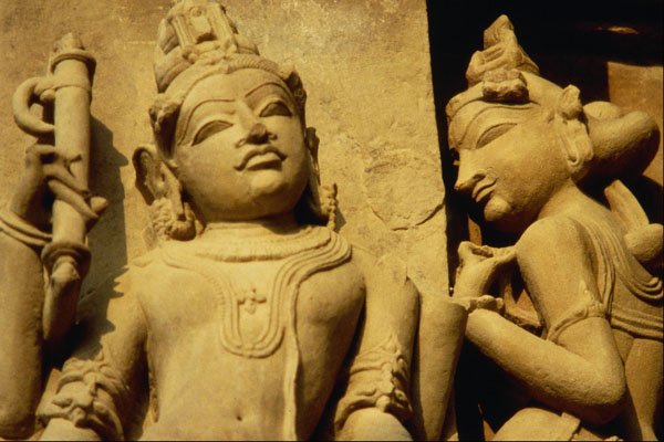 572007 Khajuraho, Celestial Dancer And Deity, India A4 Photo Print