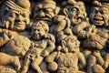 572008 Buddhist Monument At Sanchi, Demon Attacking Buddha, India A4 Photo Print