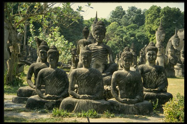 572011 Buddha Statues, Laos A4 Photo Print