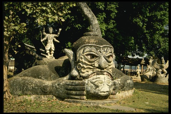 572018 Freeform Statue, Laos A4 Photo Print