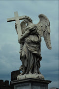 572084 Statue Of Angel, Ponte Sant'Angelo, Rome, Italy A4 Photo Print