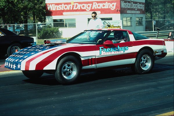573013 A Sleek Corvette Shows Off Its Patriotic Paint Job A4 Photo Print