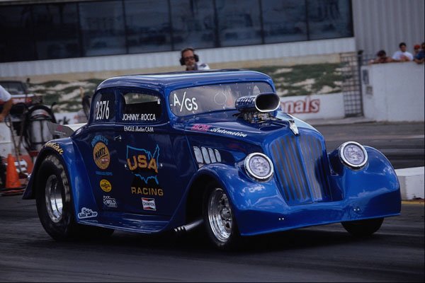 573046 A Beautifully Customized Ford Coupe Leaves The Start Line A4 Photo Print