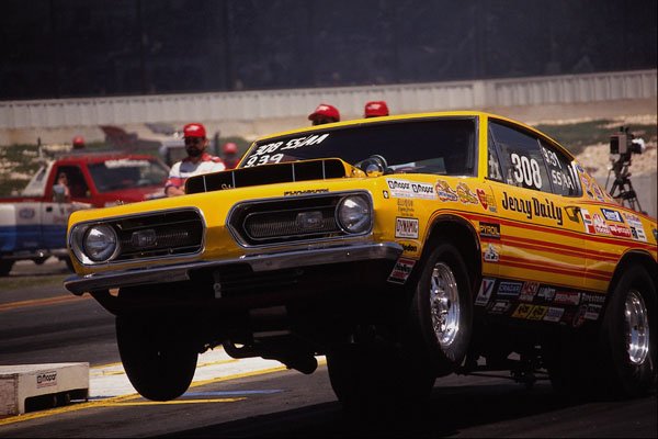 573052 An Old Plymouth Barracuda Stand Up On Its Hind Legs A4 Photo Print